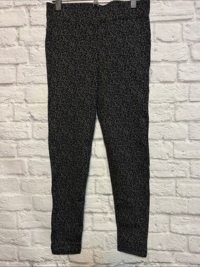 Loft Black / Gray Leopard Print Leggings